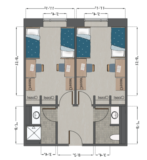 Double Semi-suite (4 person)
